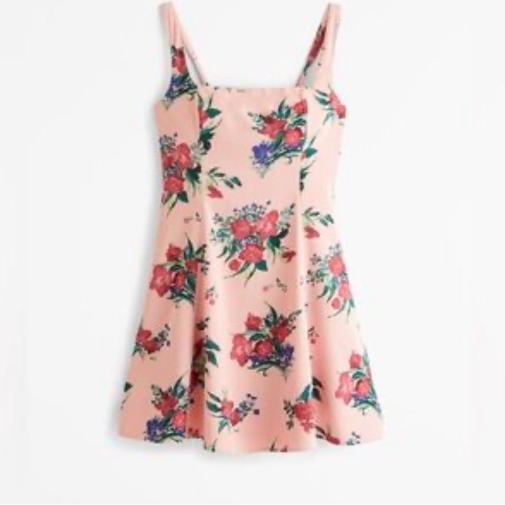 NWT Abercrombie & Fitch Peach Floral Mini Dress | Size Large